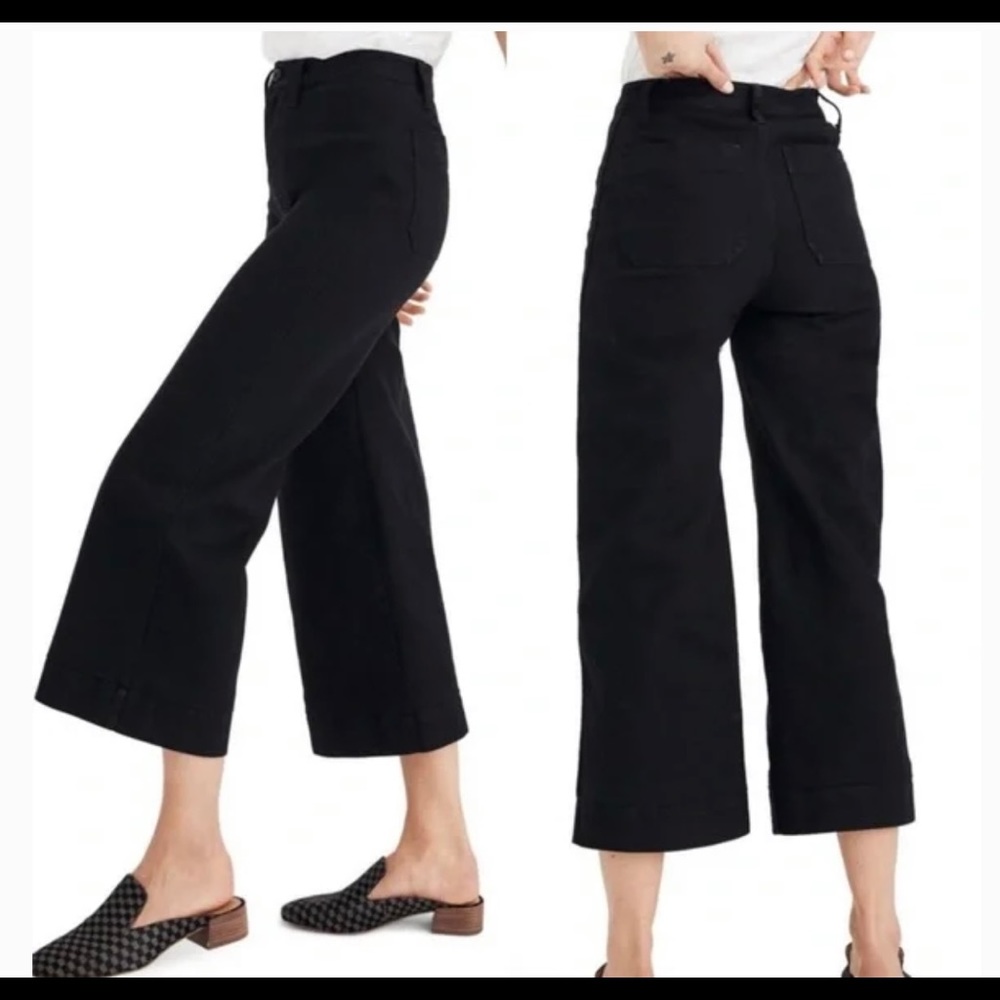 Madewell Emmett wide leg crop Jean